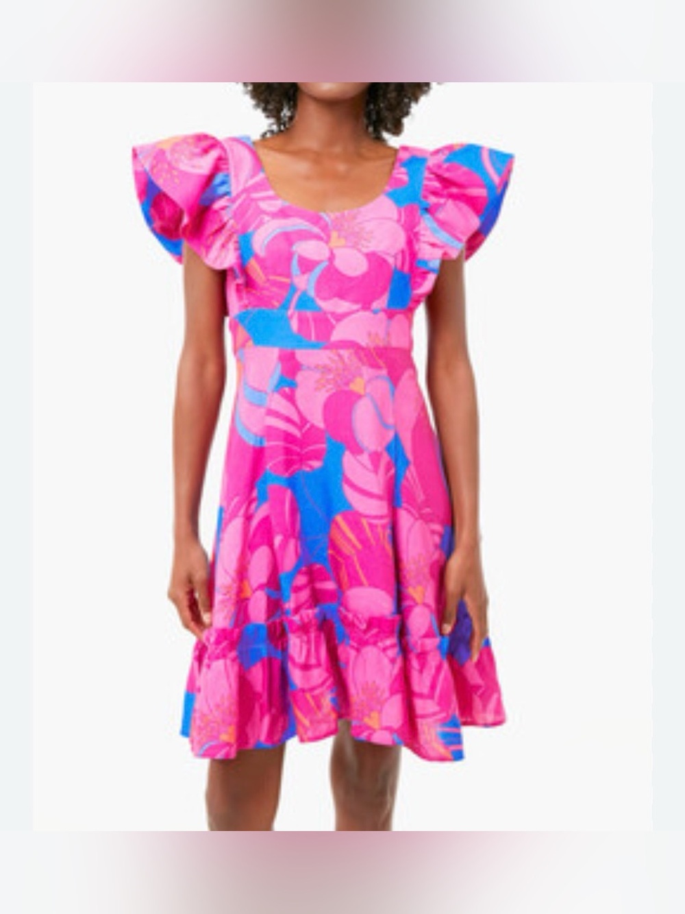 Tuckernuck X Cameran Eubanks Wimberly Wild Azalea Dress Linen Pink Dress Medium - Picture 4 of 11